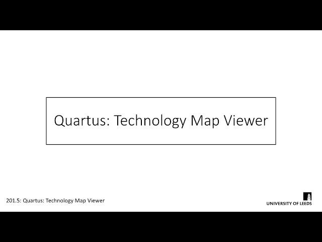 Quartus: Technology Map Viewer