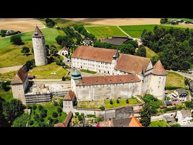 Drone Views of Switzerland in 4k: Porrentruy (Ajoie - Jura)