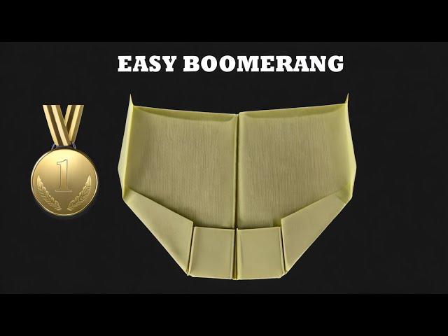 HOW TO FOLD BOOMERANG PAPER AIRPLANE - FLY BACK