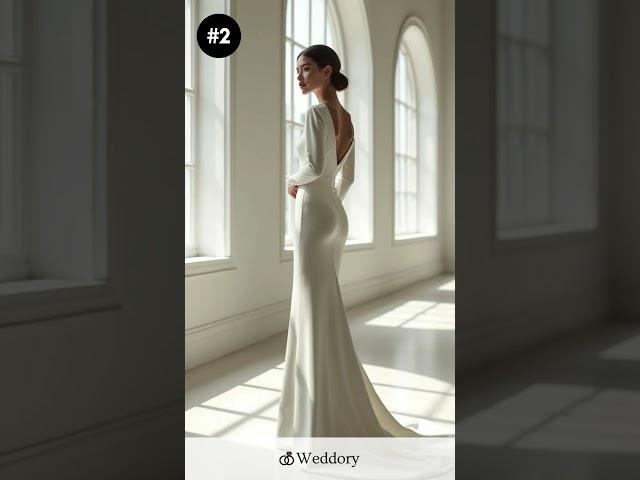 Sleek Wedding Dress Designs Ideas #bridalstyle #WeddingDress