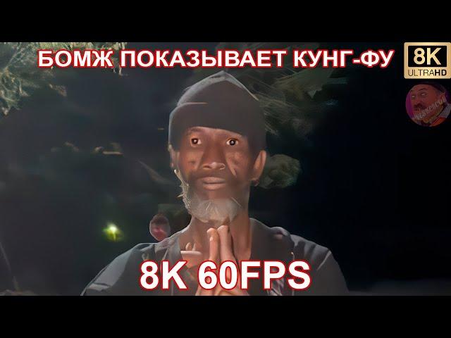 БОМЖ ПОКАЗЫВАЕТ КУНГ-ФУ 8K 60FPS 