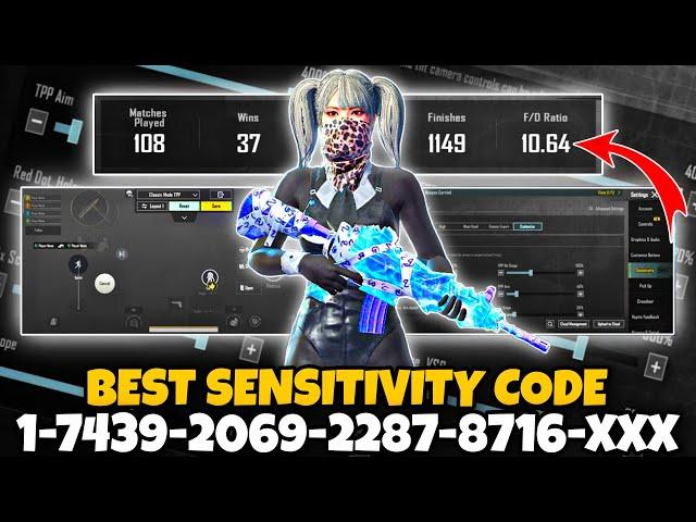 NEW UPDATE 3.5  BEST SENSITIVITY CODE + CONTROL SETTINGS PUBG MOBILE/BGMI