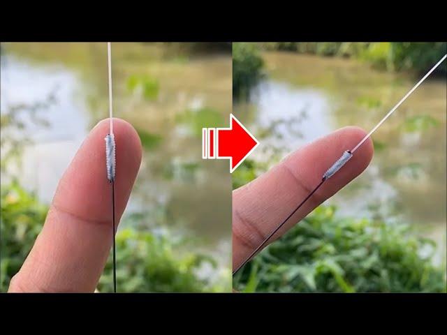 Best Fishing knot Braid to Mono Very smoot #fishing #bestfishingknot #tutorial