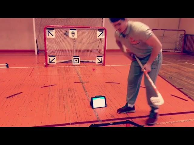 Myfloorball workout using Skiller, MyFloorball app.