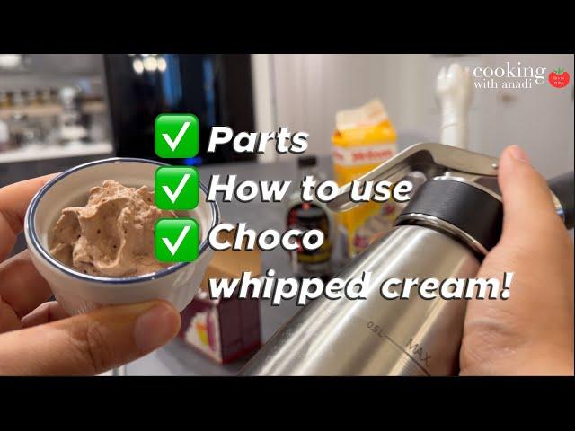 How to Use a Whipped Cream Dispenser & CHOCO Whipped Cream Recipe!