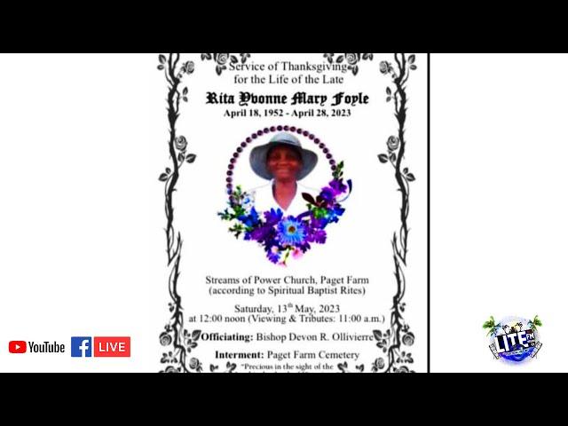 Service of Thanksgiving for the life of the late Rita Foyle