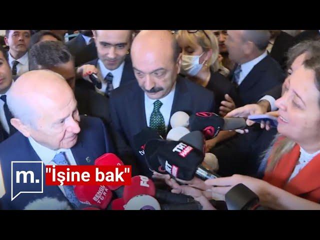 Bahçeli'nin koruması Sinan Ateş sorusu soran gazeteciyi uzaklaştırdı