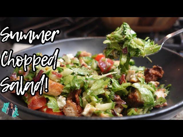THE ONLY CHOPPED SUMMER SALAD RECIPE YOU NEED! | + HOMEMADE SALAD DRESSING | QUICK 10-MINUTE RECIPE!