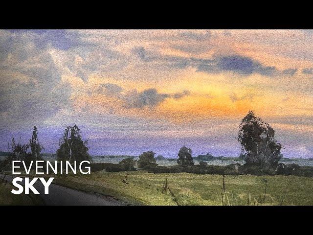 How to Paint an Evening Sky in Watercolor