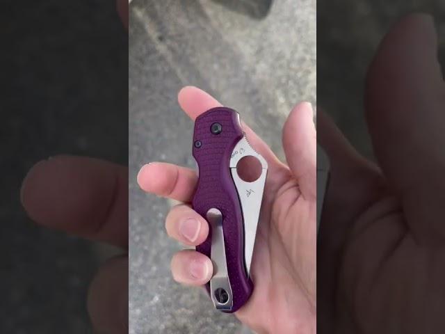 Spyderco para 3 lightweight with a blade swap and dyed scales..