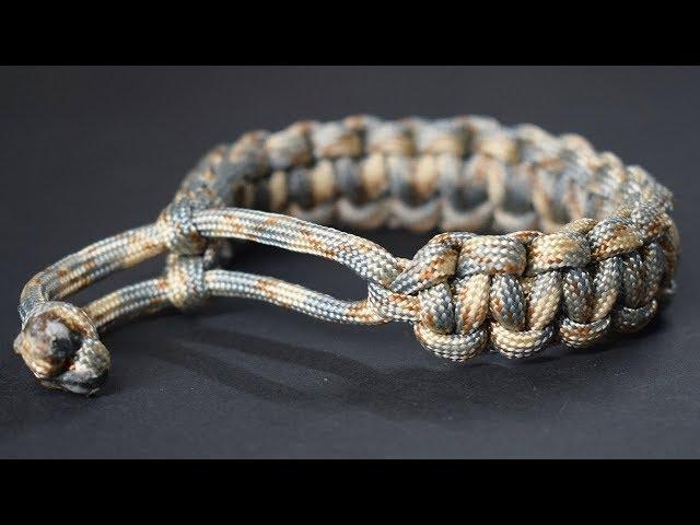 Original cobra paracord bracelet without clasp or buckle