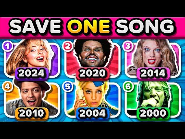 SAVE 1 SONG PER YEAR  2000 - 2024 (6 Songs Each Year) | Music Quiz