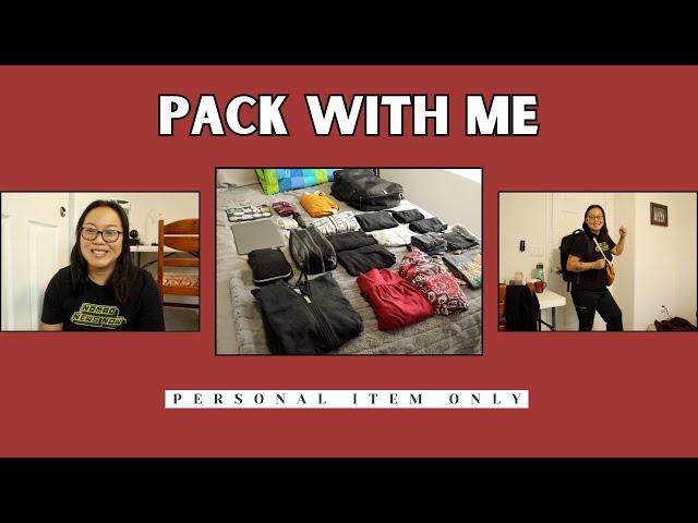 PACK WITH ME ️ (Personal Item Only) | Minimalist Packing | Travel Essentials & Tips