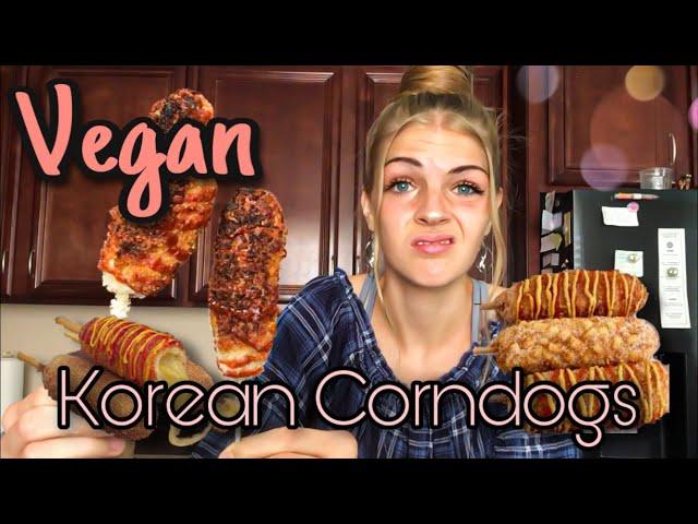 I Made VEGAN KOREAN CORNDOGS?!