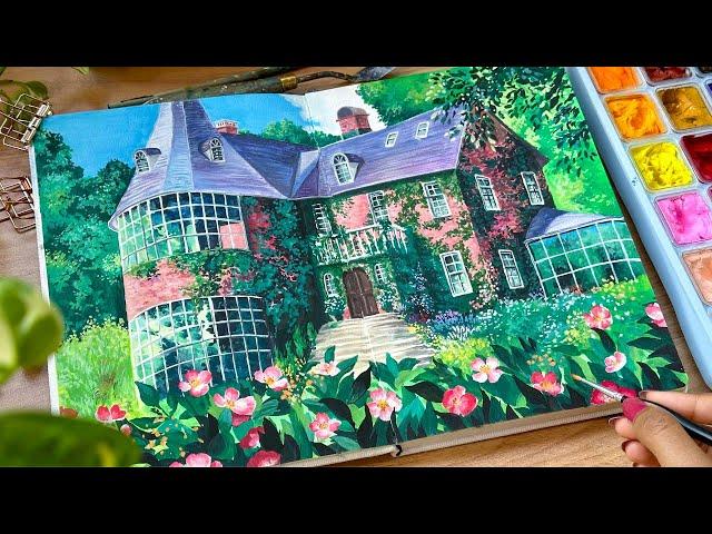 PAINT WITH ME Studio Ghibli Kiki's Delivery Service Himi Jelly Gouache Unboxing & New Sketchbook