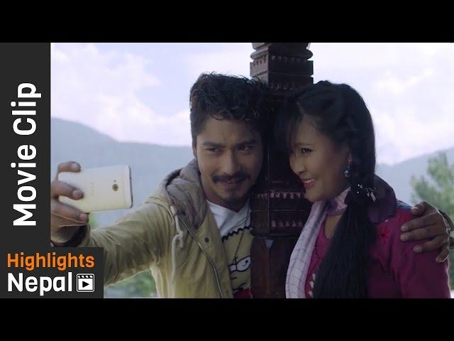 Soltini Sanga Selfie - KABADDI KABADDI Movie Scene |  Saugat Malla, Rishma Gurung