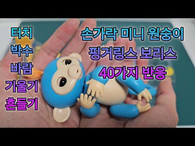 손가락 미니 원숭이 핑커링스 보리스 40가지 반응 반려로봇 동물 장난감