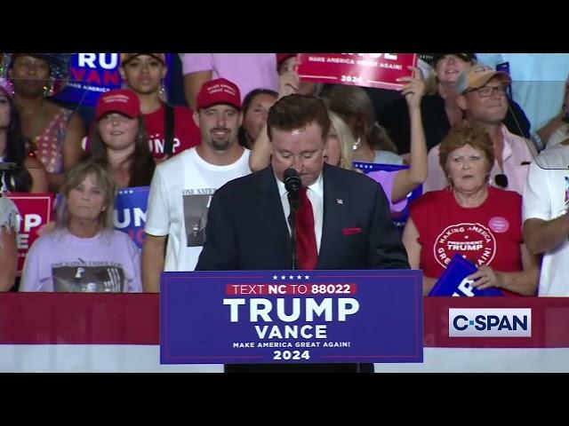 NASCAR legend Richard Childress introduces Trump #MAGA rally in Charlotte North Carolina (7-24-2024)