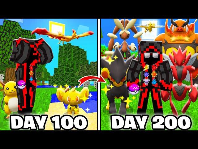 I SURVIVED 200 DAYS IN MINECRAFT PIXELMON! THE ADVENTURE CONTINUES!