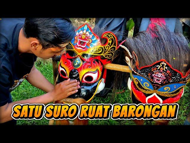 PROSES MEMANDIKAN BARONGAN SATU SURO || EYANG SINGO BARONG DAN EYANG SIMO GENI