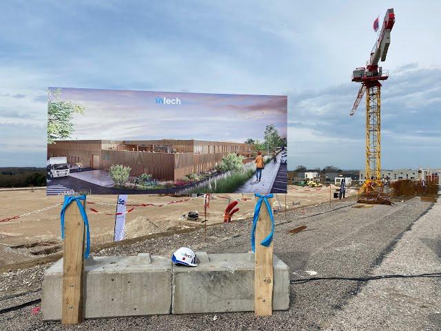 Intech groundbreaking in Rang-du-Fliers, France