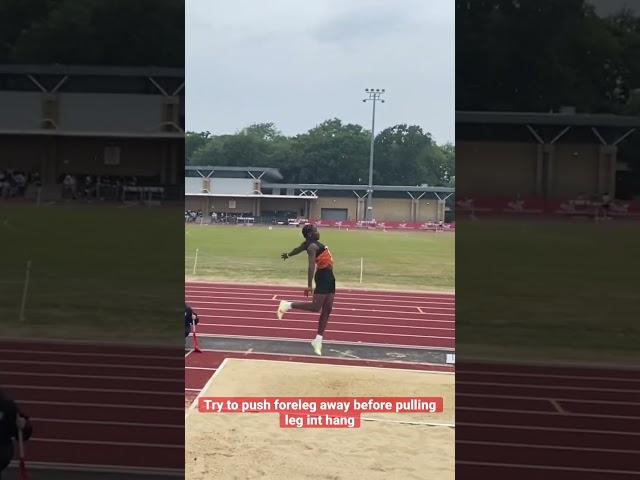 LONG JUMP TECHNIQUE EXPLAINED HITCH-HANG VARIATION - 7.36m by u17 jumper