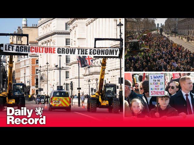 Farmers march on Parliament in Pancake Day protest against inheritance tax