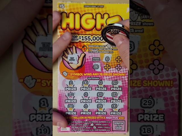 DOUBLE MATCH SPECIAL WINNER! HIGH 5! PA LOTTERY $5 SCRATCH OFF TICKET #scratch #palottery #lottery