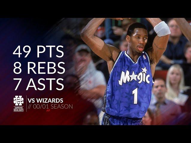 Tracy McGrady 49 pts 8 rebs 7 asts vs Wizards 00/01 season