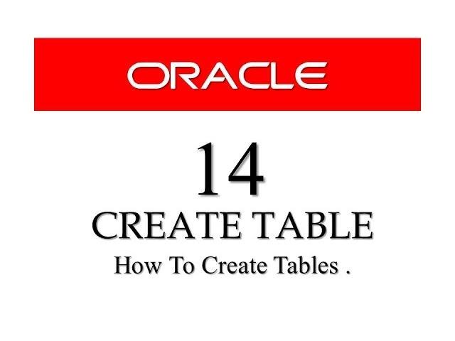 Oracle Database11g tutorials 14 : How to CREATE TABLE using sql developer and command prompt