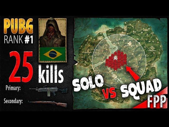 PUBG Rank 1 - sparkingg 25 kills [SA] Solo vs Squad - PLAYERUNKNOWN'S BATTLEGROUNDS