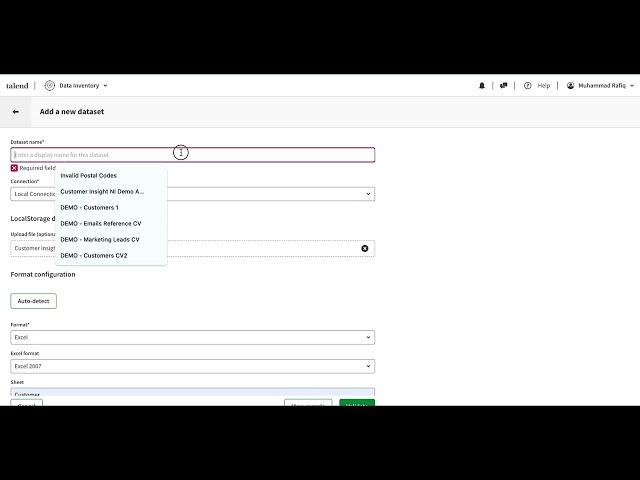 Talend Tutorial:  Data Inventory and onbaording data