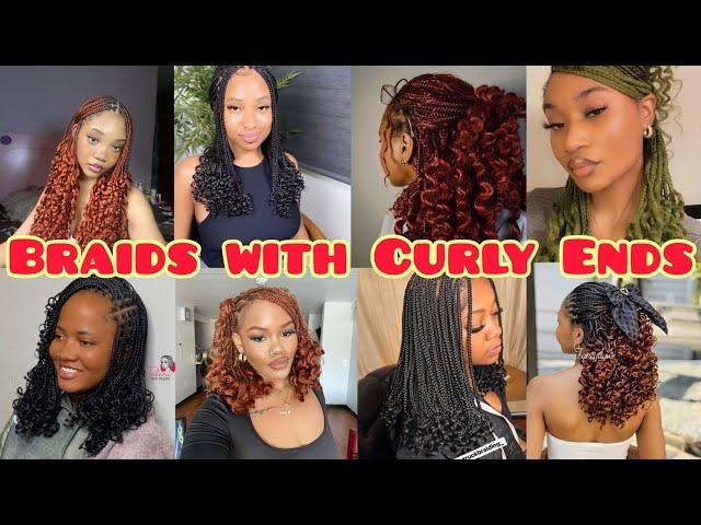 30 Ghana Knotless Box Braids with Curls ideas | 30 Braids with Curls that are Immediate Stunners