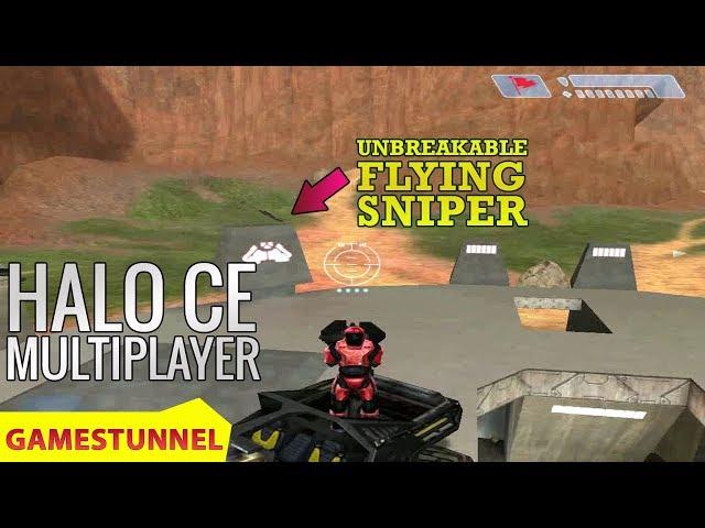 Getting Warthog TOP Of Base + Unbreakable Flying Sniper Throw [Halo CE Multiplayer Fun]