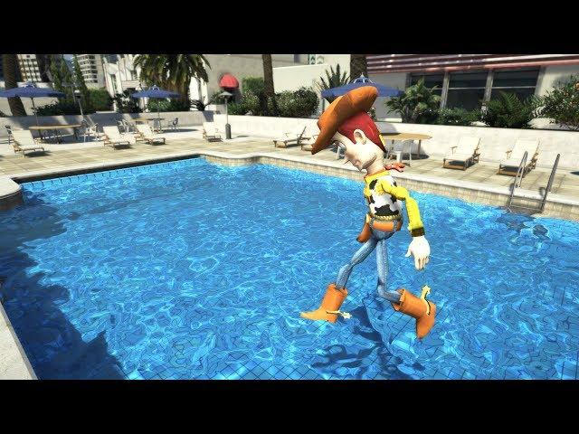 GTA 5 Water Ragdolls WOODY Jumps/Fails ep.2 (Euphoria Physics Funny | Moments)