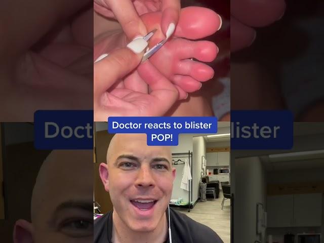 Doctor reacts to SHOOTING foot blister! #dermreacts #doctorreacts #blister
