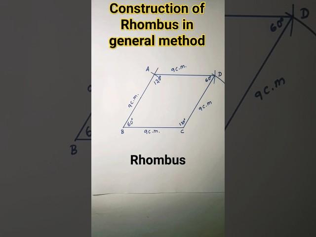 how to draw rhombus in general method#shorts#yt shorts#viralshorts#easytrick#RB knowledge explore