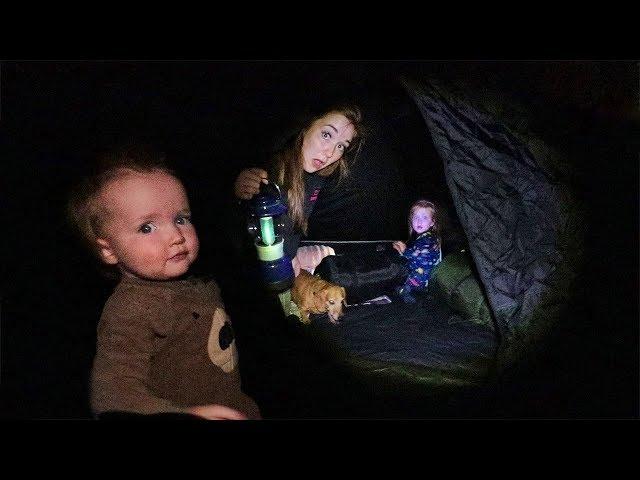 BACKYARD TENT!! First Time Camping with Adley and Baby Niko! Smores routine by the Camp Fire   