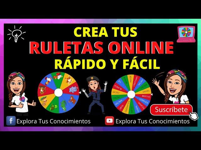 CREA TU RULETA ONLINE , IDEAL PARA TUS CLASES VIRTUALES