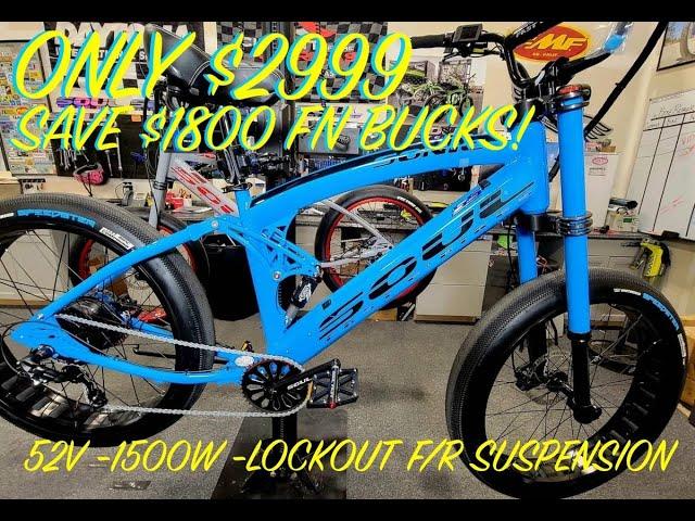 The Amazing $2999 52V 1500W SOUL FAST Full Suspension "CUDA E Bike