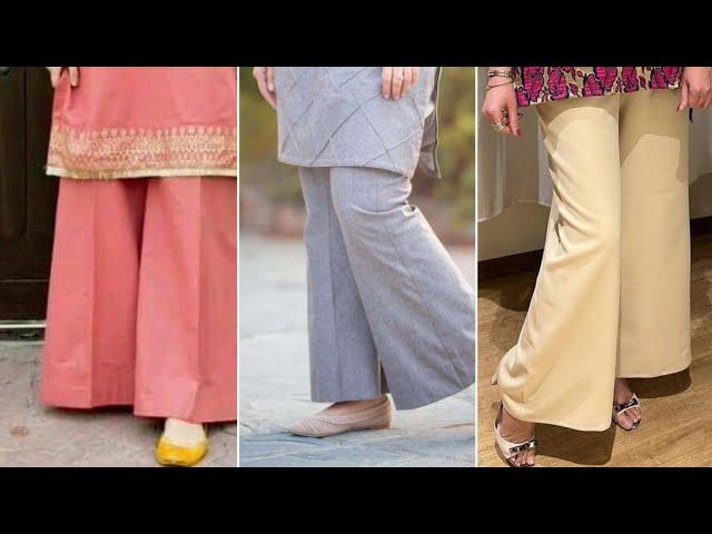 Wide Legged Trouser Designs /Plazo Trousers Designs / Bell Bottom Trousers|lawn shirt with plazo