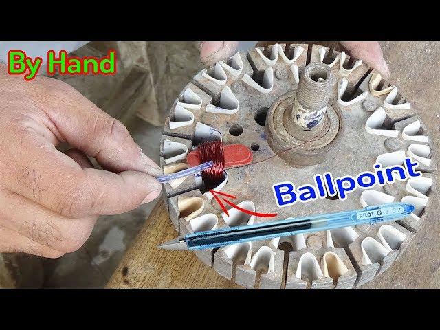 How To Rewind Seiling Fan By Hand With Help of Ballpoint  by Mehboob Electric DIY