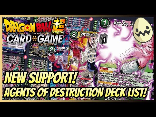 Dragon Ball Super Card Game: New Support! Agents of Destruction Deck List!