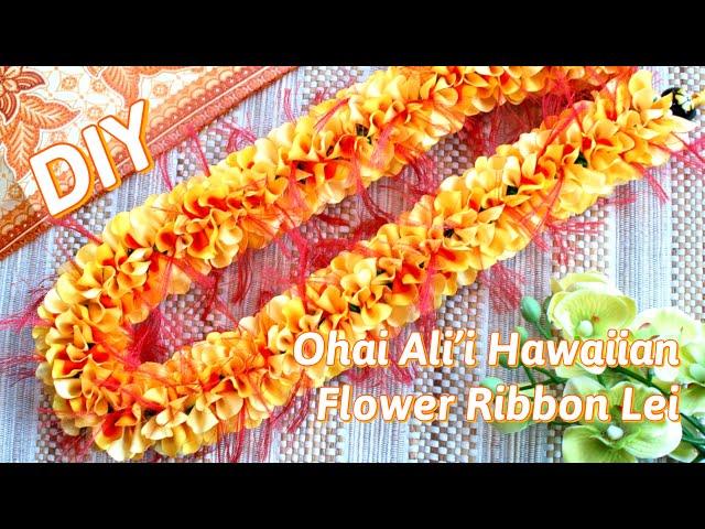 How To Make Ohai Ali'i Hawaiian Flower Ribbon Lei Part 1