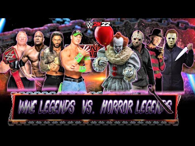 WWE Legends vs. Horror Legends: Michael Myers + Freddie + Pennywise + Jason Tag Team Match WWE2K22