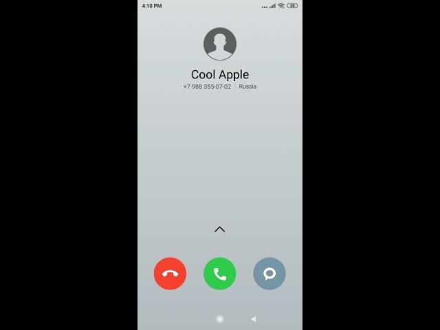 Xiaomi Redmi 6A Incoming call (Screen video)