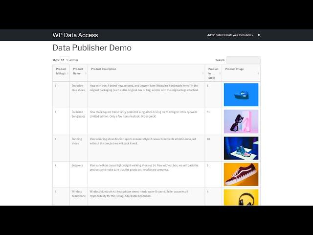 Data Publisher - Create and use a publication