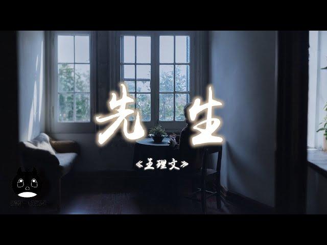 王理文 - 先生『你身邊終會有一個人漸漸填滿你相冊，那時你和他有多快樂你也同樣忘了我。』【動態歌詞 | Pinyin Lyrics】【PENGUIN MUSIC】