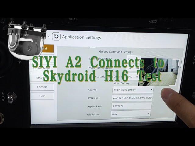 SIYI A2 Connects to Skydroid H16 Test