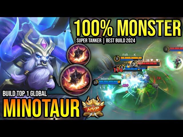 MINOTAUR BEST BUILD 2024 | BUILD TOP GLOBAL MINOTAUR GAMEPLAY | MOBILE LEGENDS